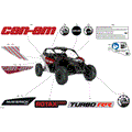 BODY - DECALS - 2025 CAN AM MAVERICK TURBO RR RS 72 INCH - FIERY RED METALLIC - 72" WIDTH CALI