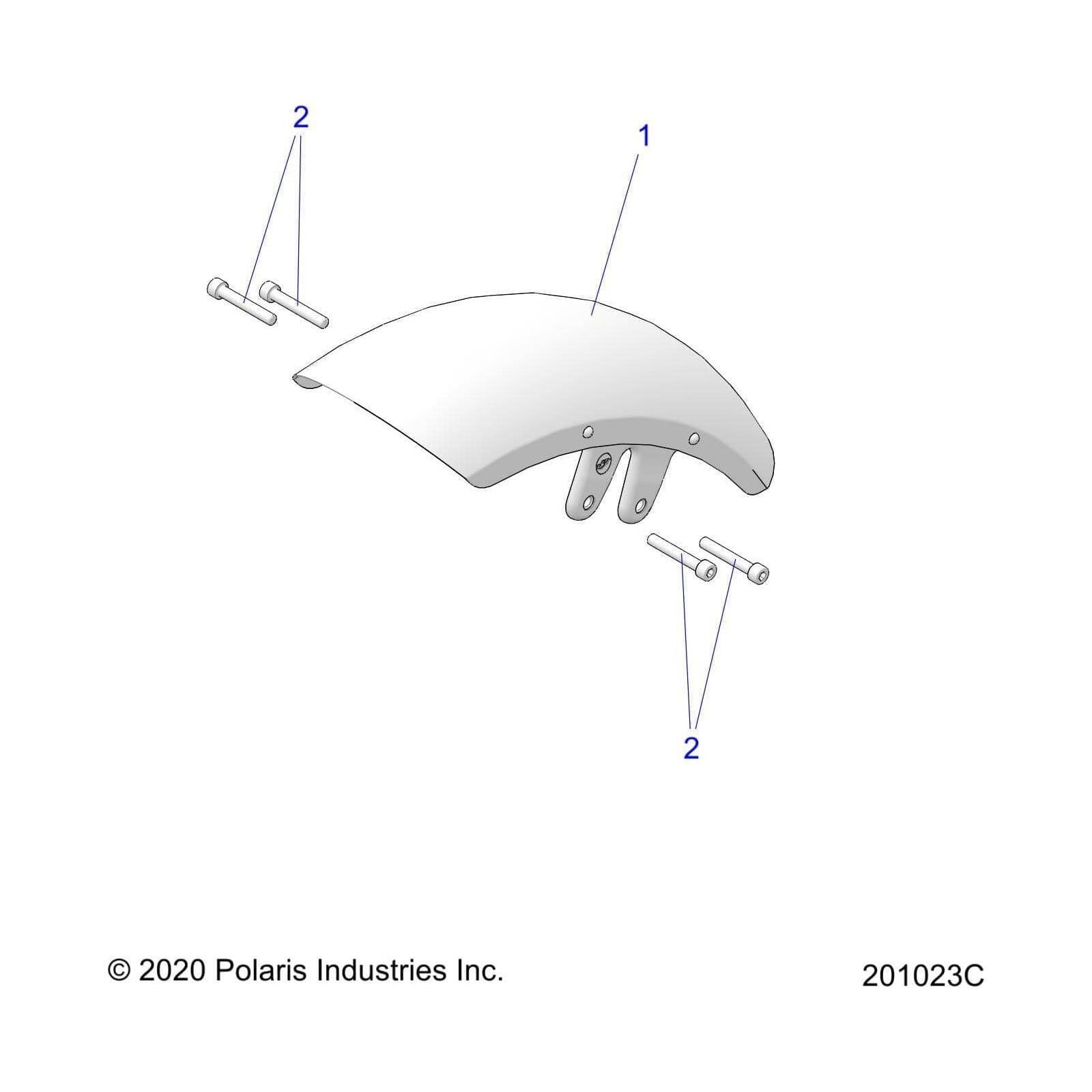 Fender,Bob,Front,Sunstredmet [Sunset Red Metallic] by Polaris 1021869-520 Front Fender