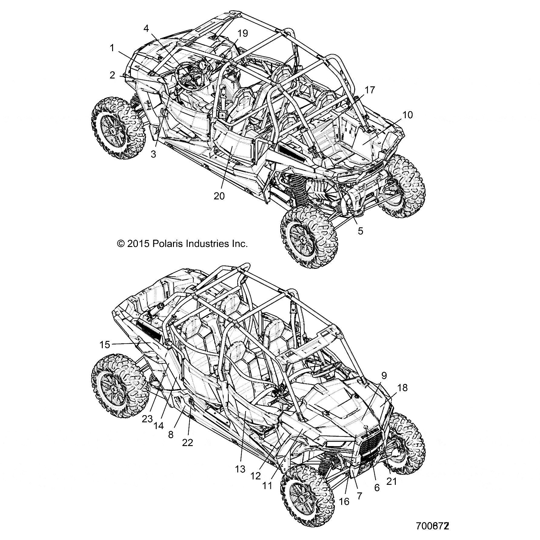 Fender Decal, Bottom, Right by Polaris 7182743 OEM Hardware P7182743 Off Road Express