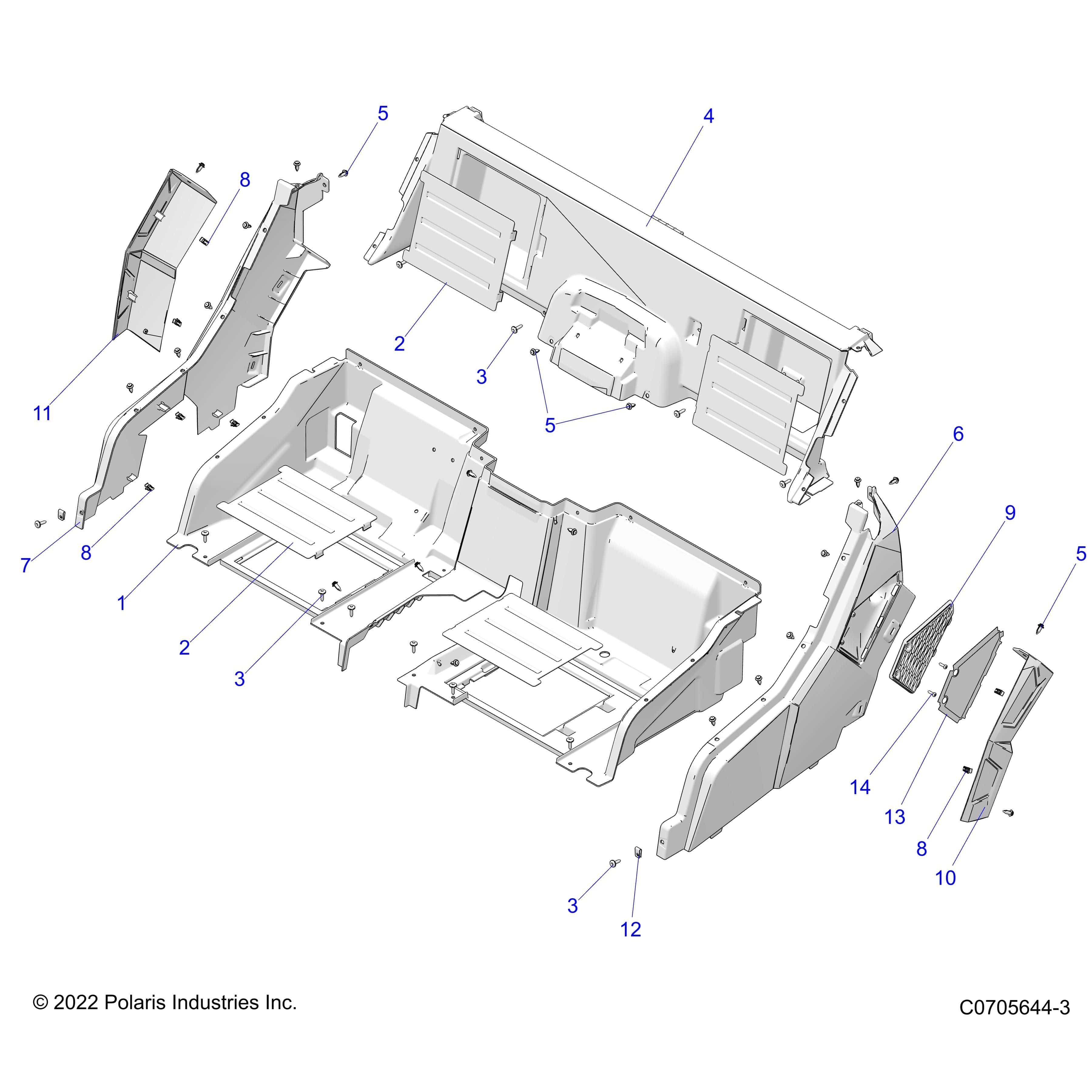 Fender Flare, Rear, Gloss Black by Polaris 2636178-070 OEM Hardware P2636178-070 Off Road Express