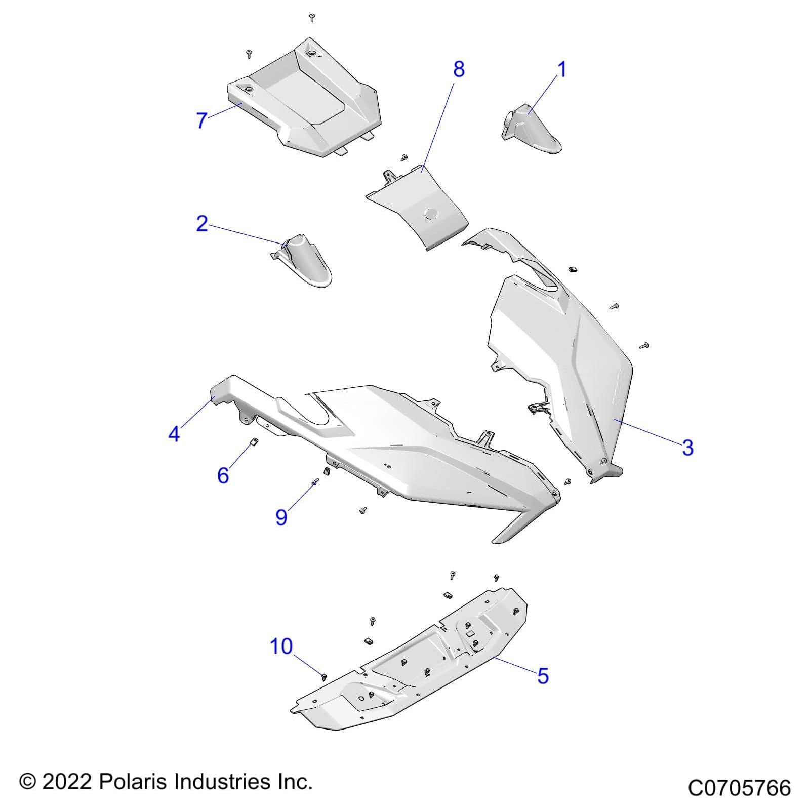 Fender-Frt,Pnt,Lh,M Ttnm Met by Polaris 5455882-632 OEM Hardware P5455882-632 Off Road Express Drop Ship