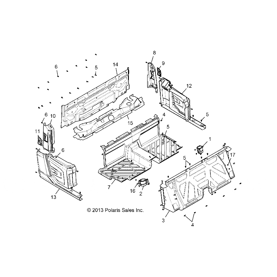 Fender, Rear, Upper, Left, Glos by Polaris 5439106-070 OEM Hardware P5439106-070 Off Road Express