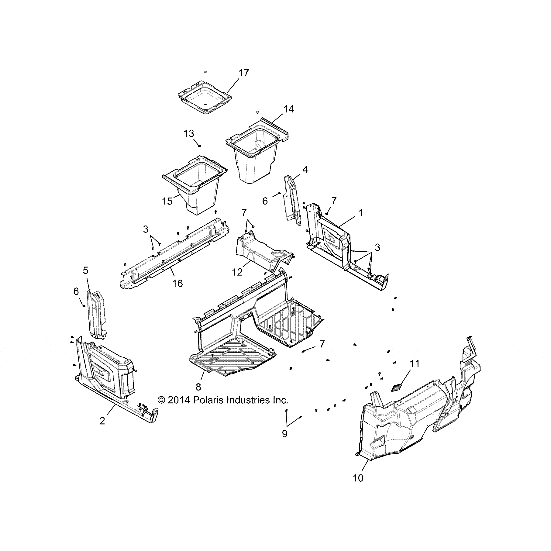 Fender, Rear, Upper, Right, Bla by Polaris 5450355-070 OEM Hardware P5450355-070 Off Road Express