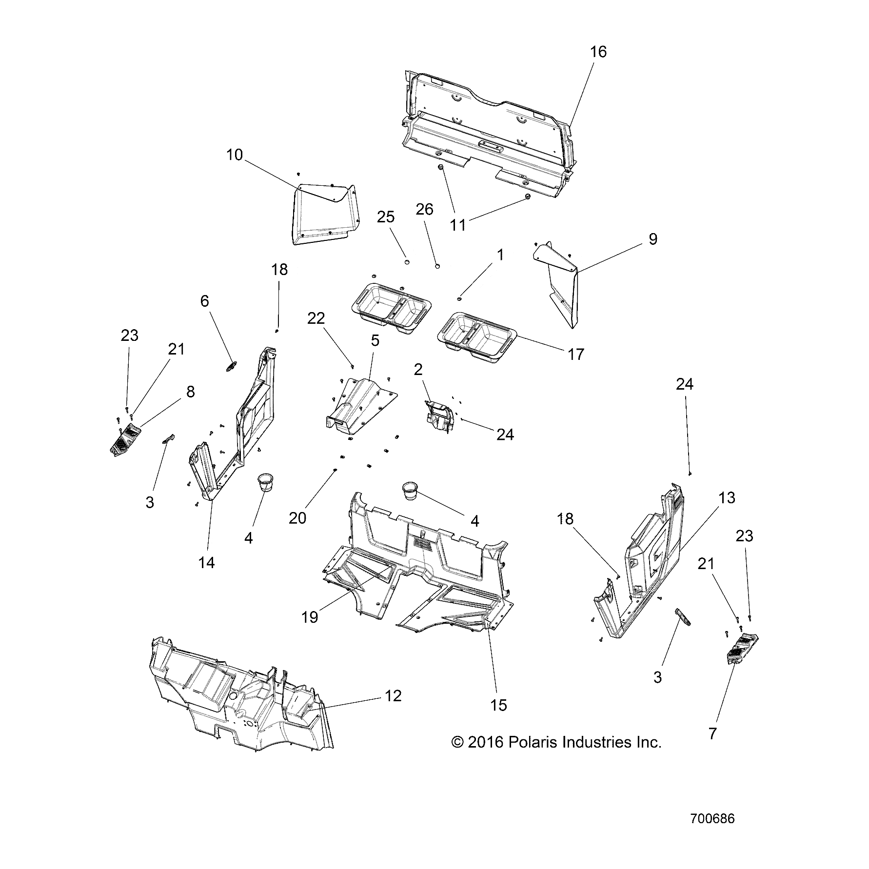 Fender-Rear,W/Rocker,Rtr,Right by Polaris 5453094 OEM Hardware P5453094 Off Road Express
