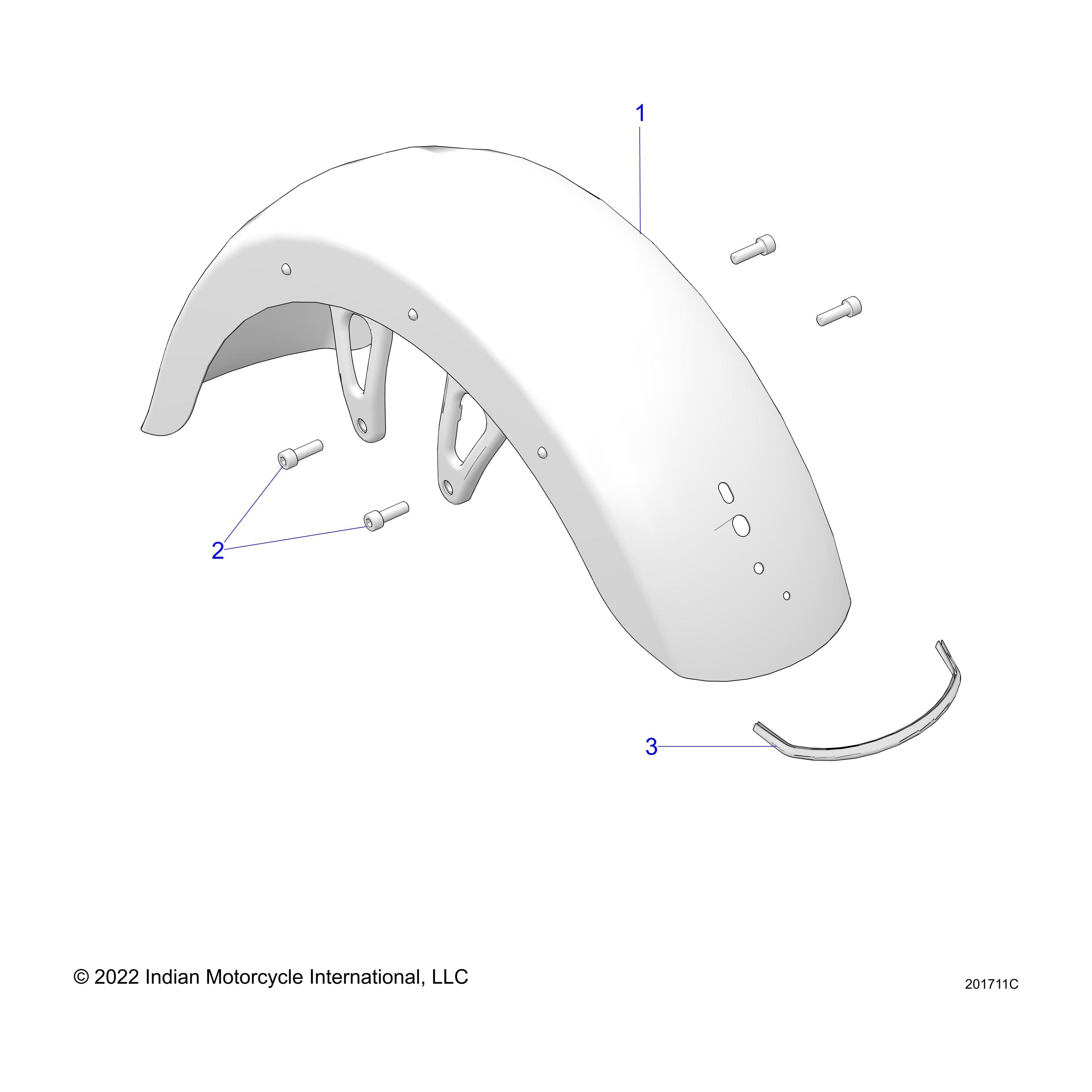 Fender,Trimmed,Front,Stgryaz [Storm Gray Azure] by Polaris 1024228-931 Front Fender