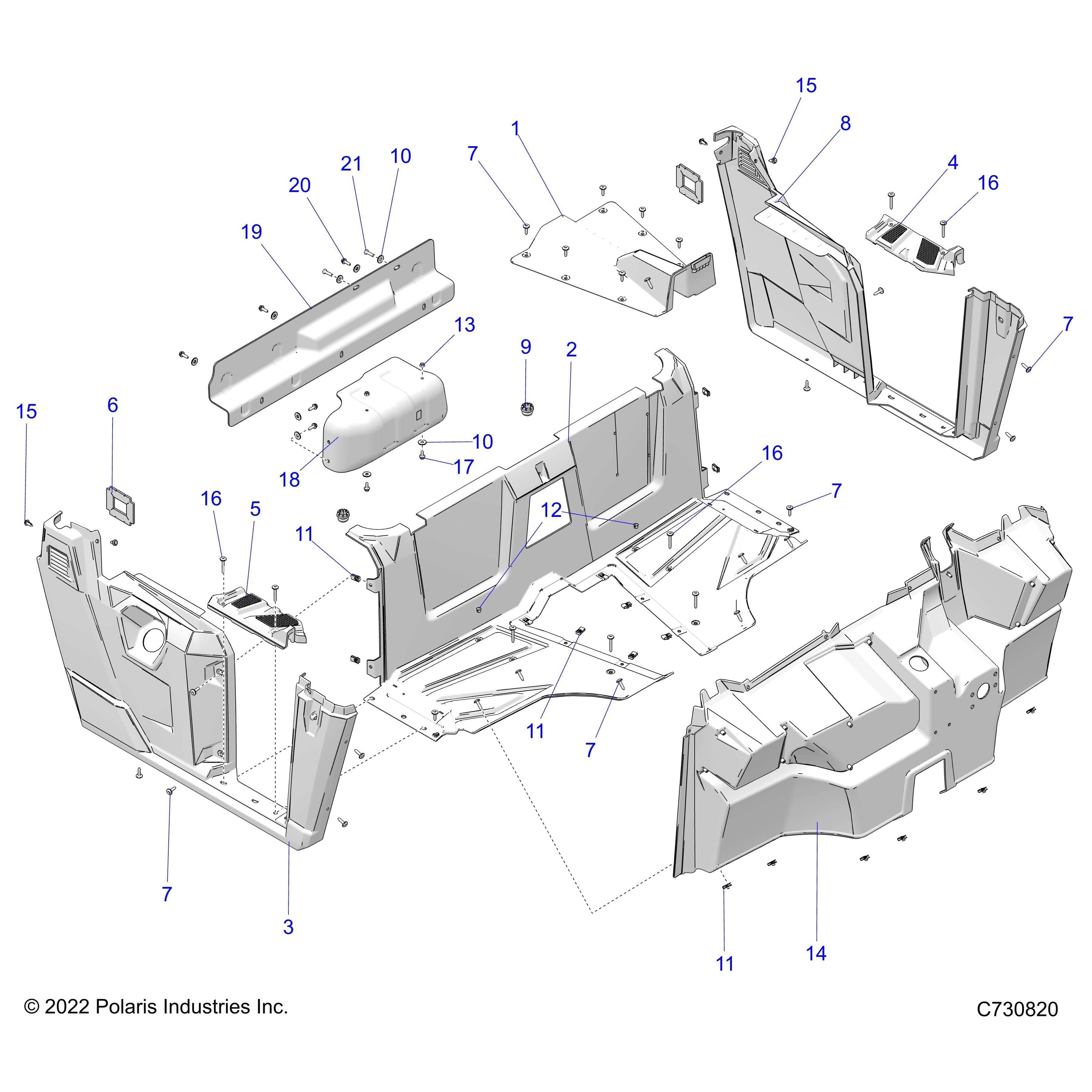 Fender W/ Rocker Rear Left Glos by Polaris 5451011-070 OEM Hardware P5451011-070 Off Road Express