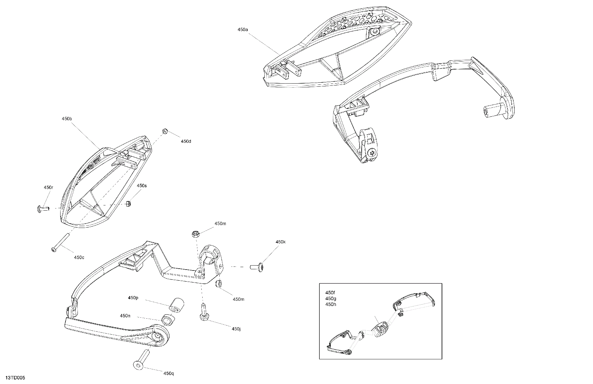 An Image of a Genuine Can-Am Parts Schematic Diagram showing the schematic - MECHANIC - AIR DEFLECTOR