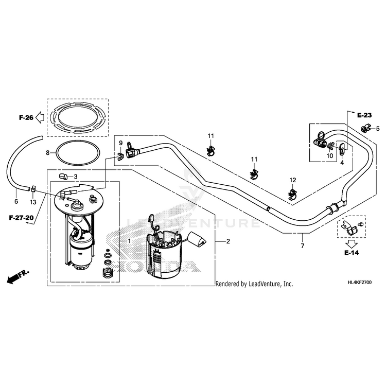 Filter Set, Fuel (Actual Fuel Filter Not by Honda 16010-HL3-A01 OEM Hardware 16010-HL3-A01 Off Road Express Peach St