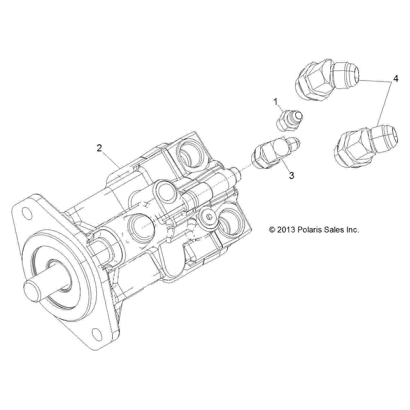 Fitting-12 37Degx-12 Oring,45D by Polaris 3120008 OEM Hardware P3120008 Off Road Express