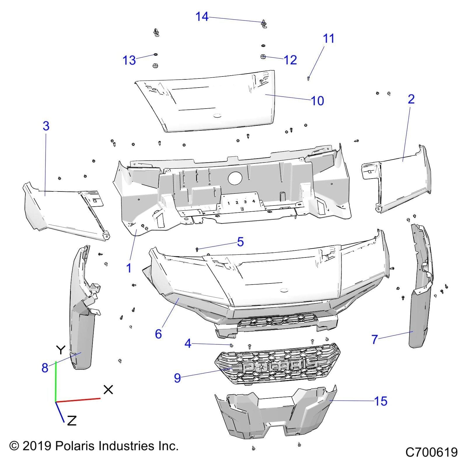 Flare Fender, Right, Gloss Blac by Polaris 5455132-070 OEM Hardware P5455132-070 Off Road Express