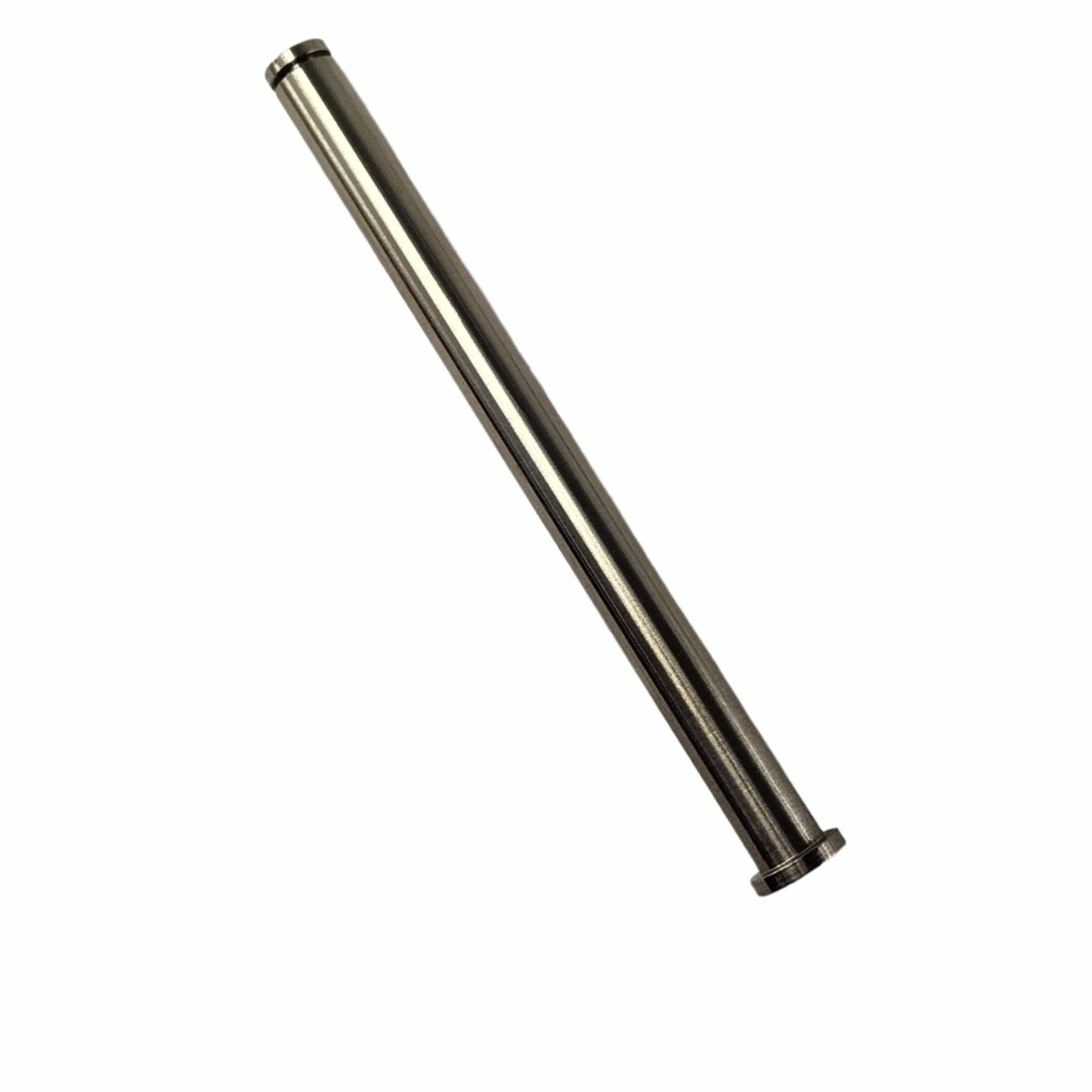 A metal cylindrical rod with a flared end, the Floorboard Support Pin, Lower by Polaris is shown isolated on white. Find genuine Polaris OEM parts like this at Witchdoctors.com.