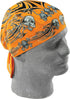 Western Powersports Bandana Orange Tribal Skull Flydanna by Zan Z669