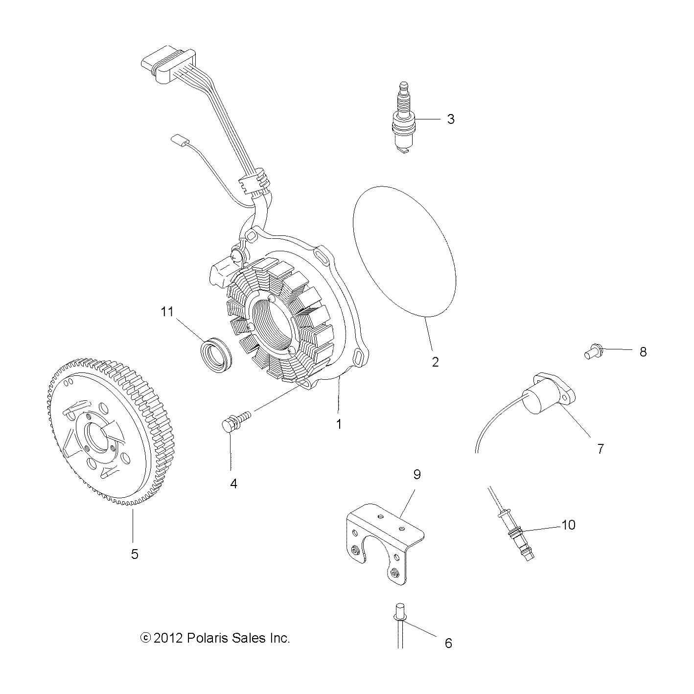 Flywheel W/ Ring Gear by Polaris 3089905 OEM Hardware P3089905 Off Road Express Drop Ship