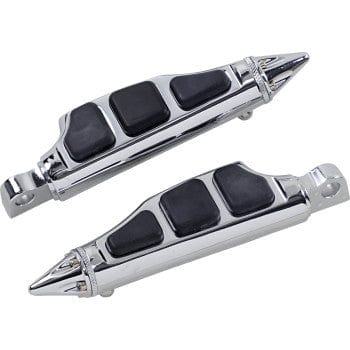 Footpegs Stilleto w/ Adapters Chrome by Kuryakyn KUR4475 Foot Peg