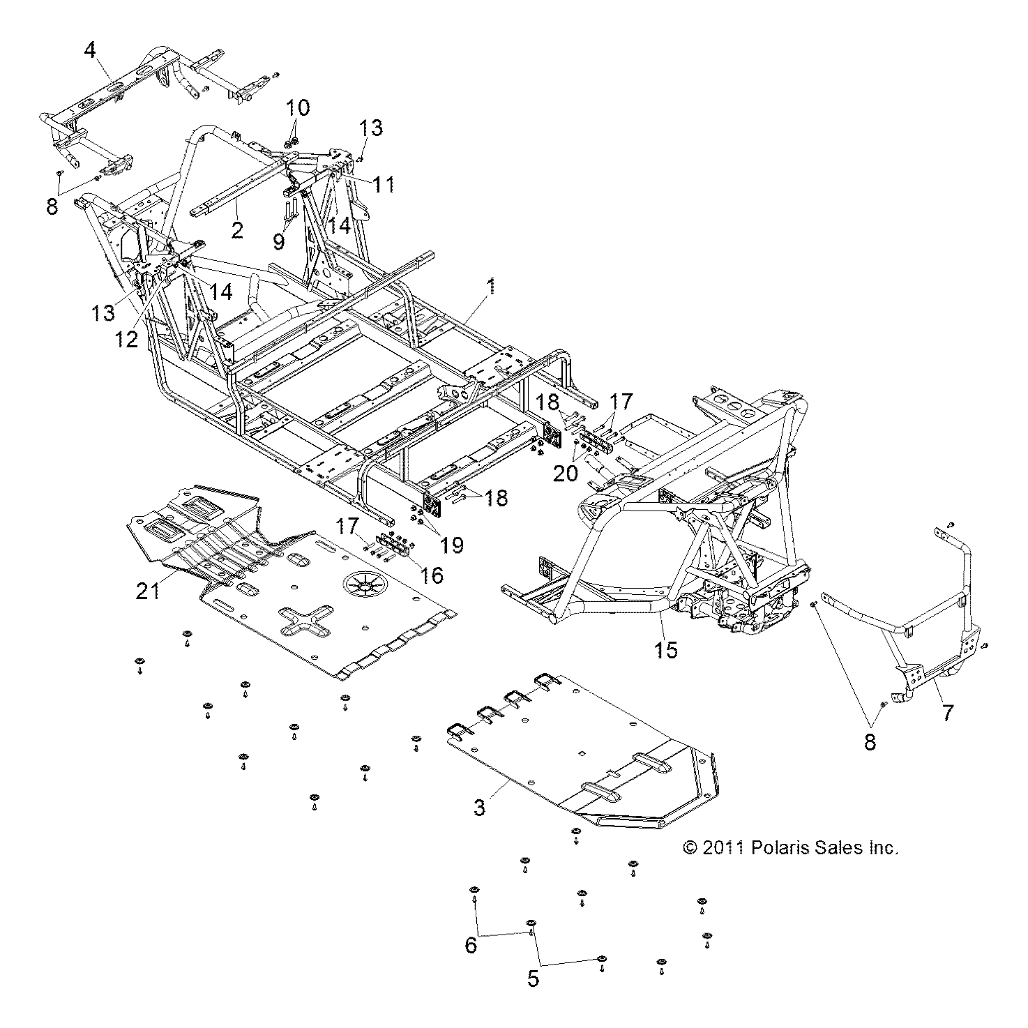 Frame Weld, Front, Matte Black, by Polaris 1018110-458 OEM Hardware P1018110-458 Off Road Express Drop Ship
