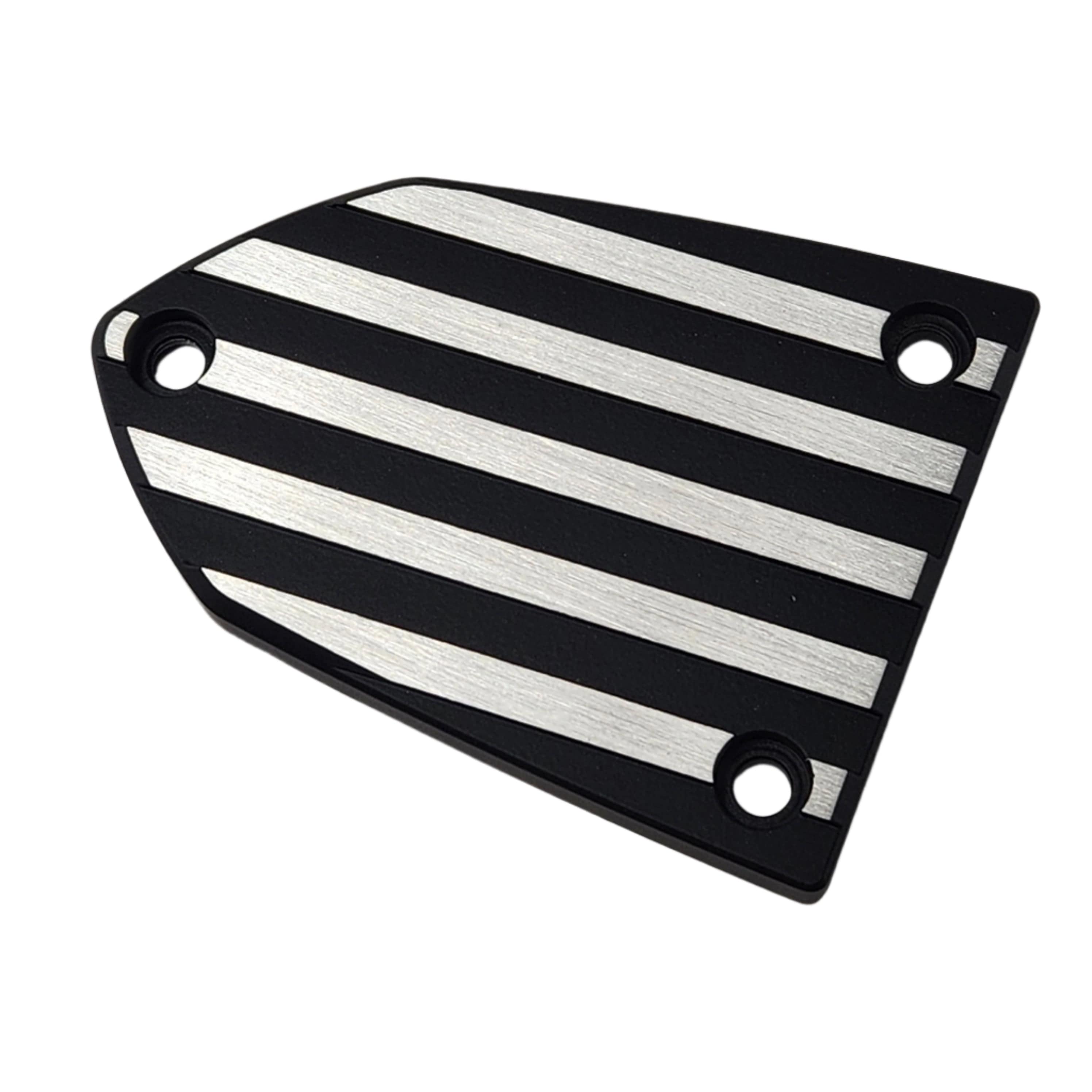Front Brake Master Cylinder Cover Grooved Contrast Cut by Taylor Specialties MCC-GROOVE-CC Reservoir Cover