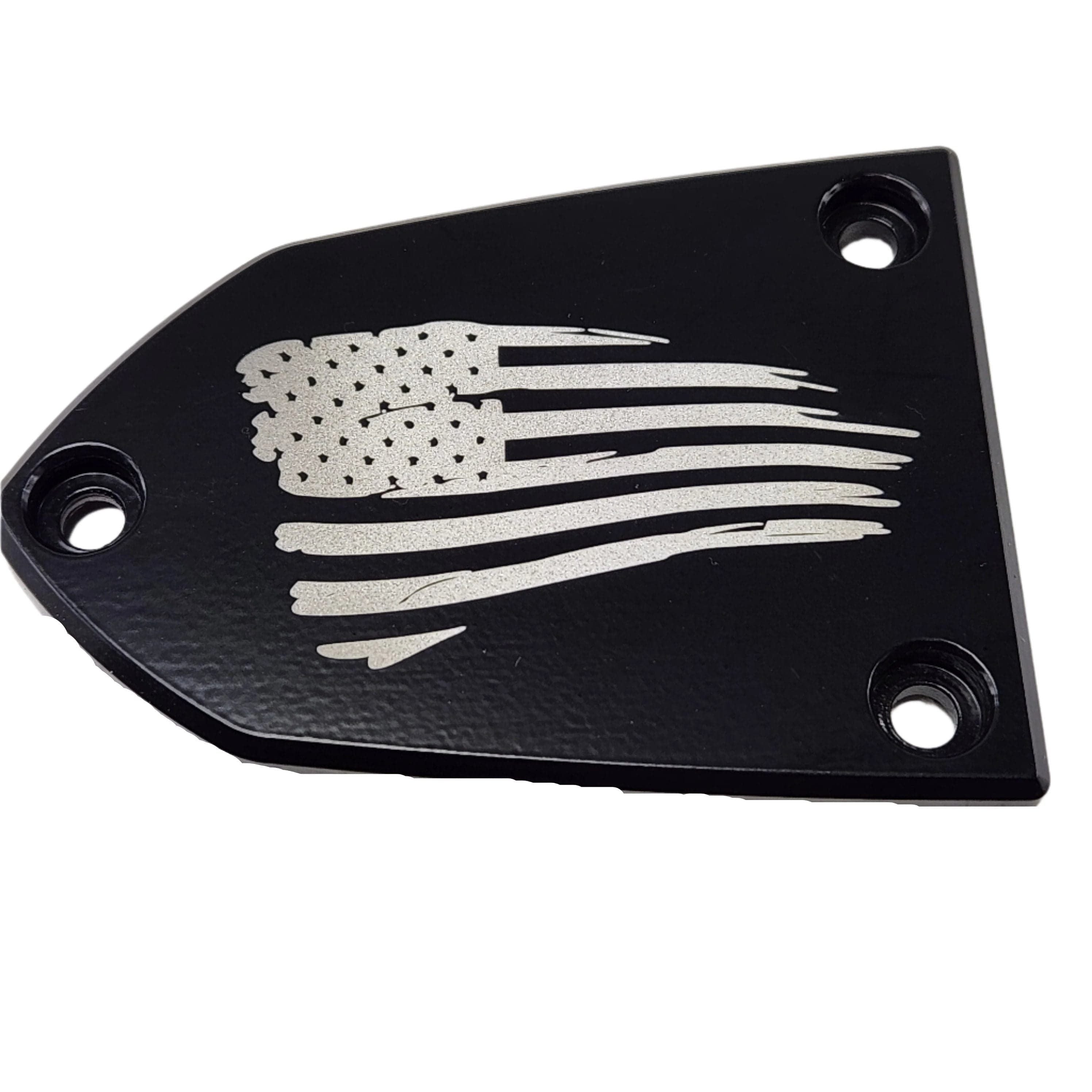 Front Brake Master Cylinder Cover Weathered Flag Style by Witchdoctors MCC-WF Reservoir Cover