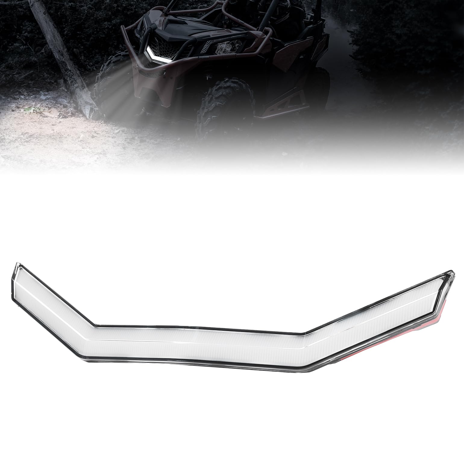 Front Grille Light, LED Accent Light for Can-Am Maverick Trail Sport by Kemimoto B0801-04501CL Grill B0801-04501CL Kemimoto
