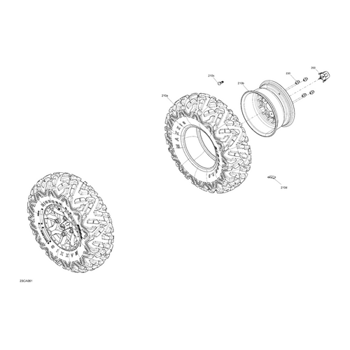 Front Tire 27X9X12 by Can-Am 705402560 OEM Hardware 705402560 Off Road Express Peach St