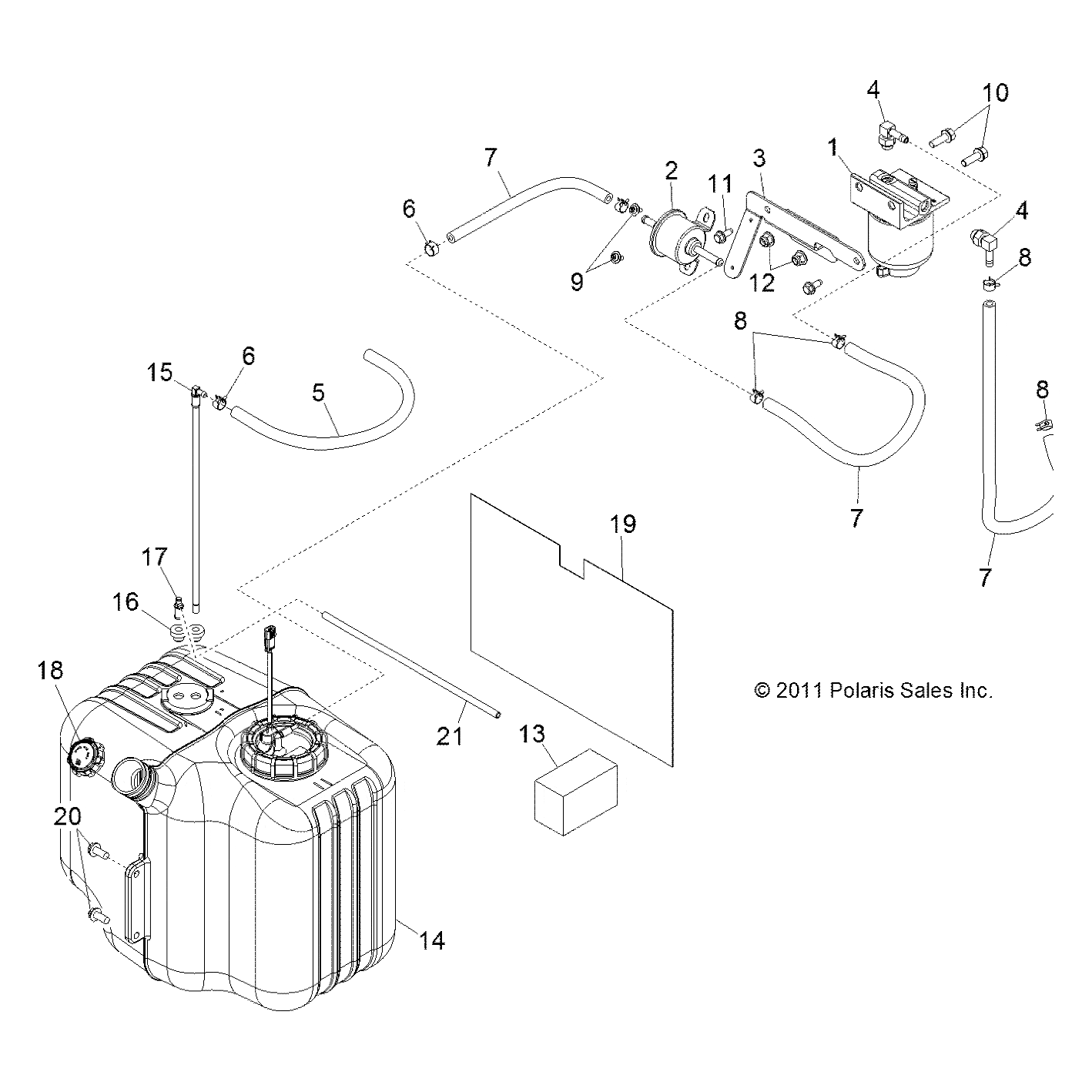 Fuel Filter/Water Separator by Polaris 2521084 OEM Hardware P2521084 Off Road Express