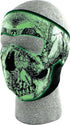 Western Powersports Facemask Black/White Skull Glow Full Face Mask by Zan WNFM002G