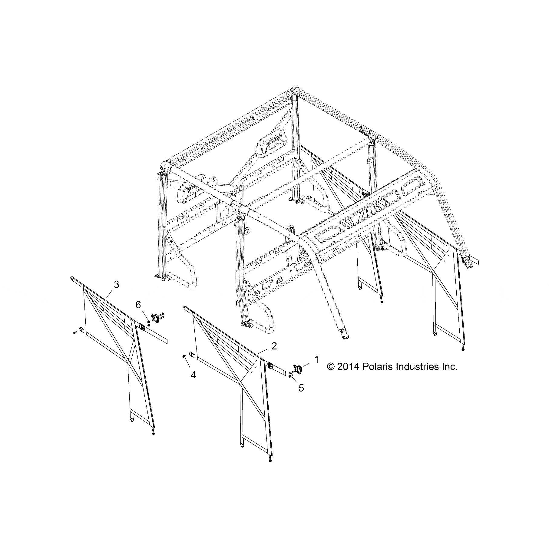 Full Side Net, Rear, by Polaris 2686411 OEM Hardware P2686411 Off Road Express