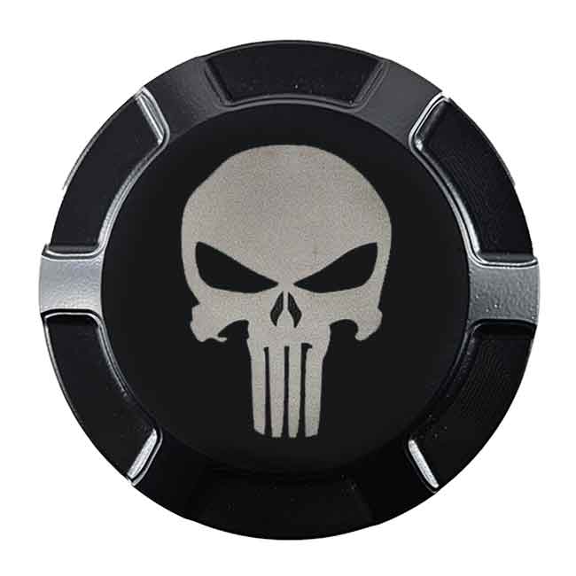 Gas Cap Screw on Punisher Skull Blackout Style by Witchdoctors WD-PUN-GC-BLK Gas Cap