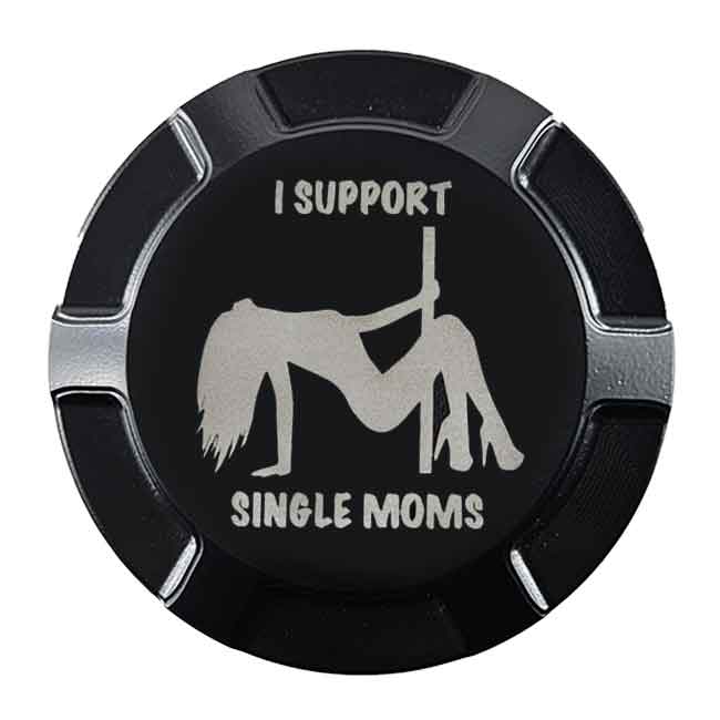 Gas Cap Screw on Stripper Blackout Style by Witchdoctors WD-STRIP-GC-BLK Gas Cap