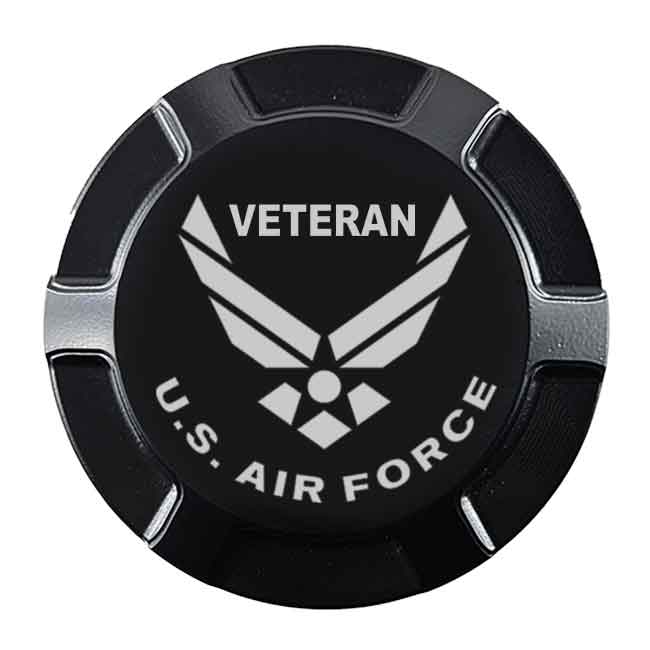 Gas Cap Screw on US Air Force Veteran by Witchdoctors WD-AF-VET-GC-BLK Gas Cap