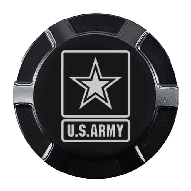 Gas Cap Screw on US Army Blackout Style by Witchdoctors WD-ARMY-GC-BLK Gas Cap