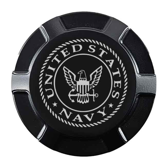 Gas Cap Screw on US Navy Blackout Style by Witchdoctors WD-NAVY-GC-BLK Gas Cap