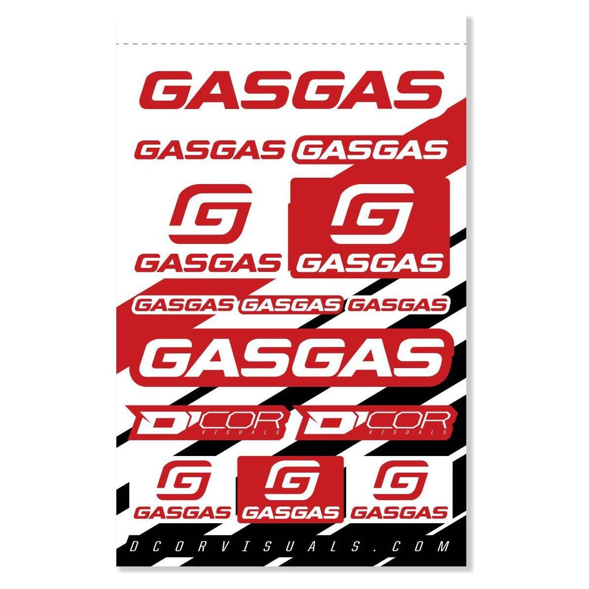 Gasgas Decal Sheet 12 Mil By D'Cor 40-65-100 Decal Sheet 862-4065100 Western Powersports