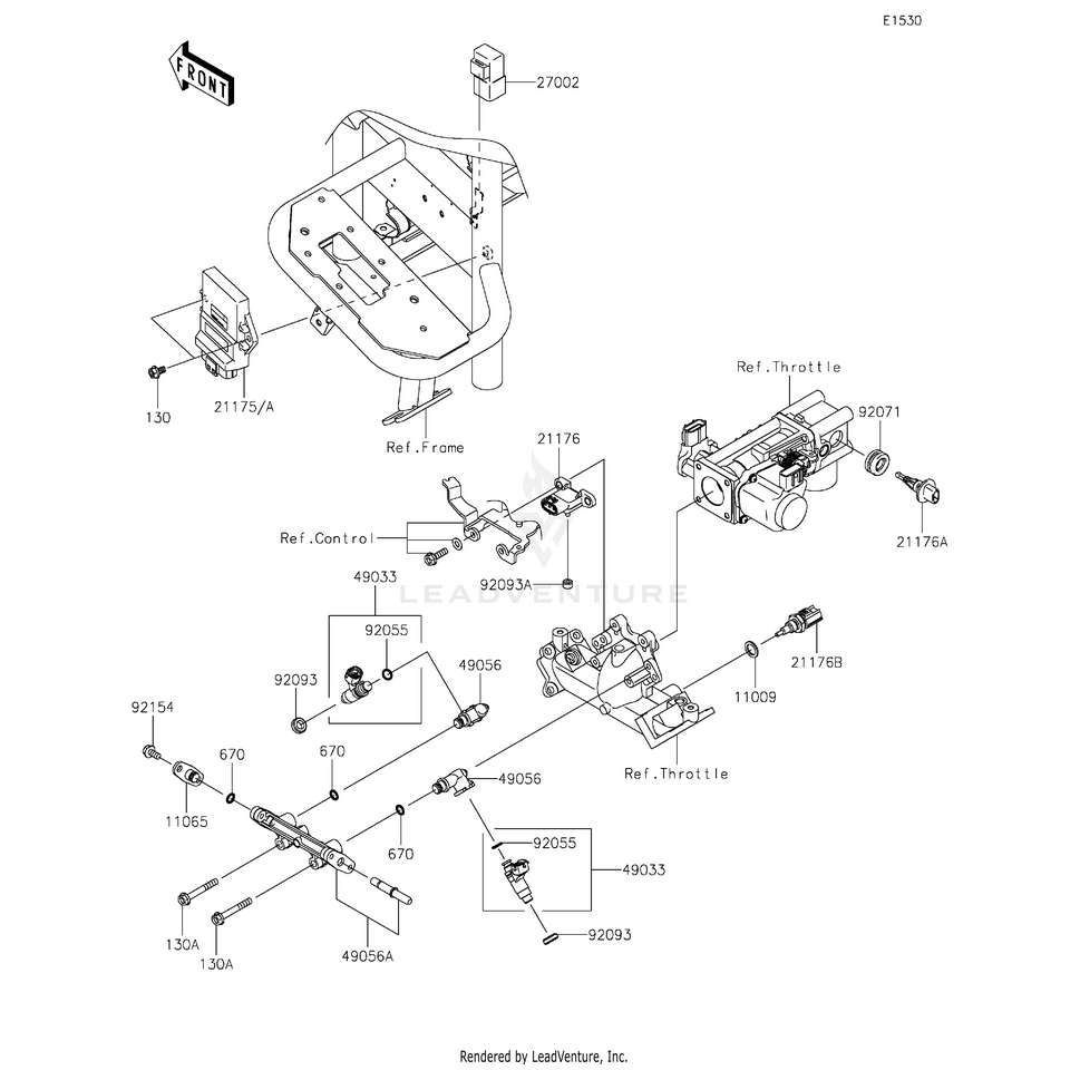 Gasket,12.4X17X1.5 by Kawasaki 11009-1376 OEM Hardware 11009-1376 Off Road Express Peach St