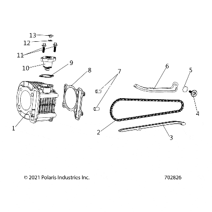 Gasket, Cylinder Block by Polaris 3055683 OEM Hardware P3055683 Off Road Express