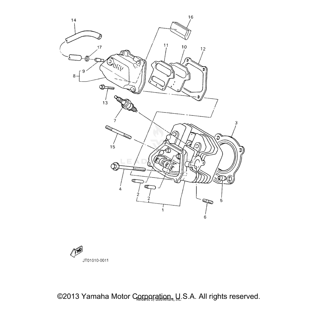 Gasket, Head Cover 1 by Yamaha 7CT-E1193-00-00 OEM Hardware 7CT-E1193-00-00 Off Road Express
