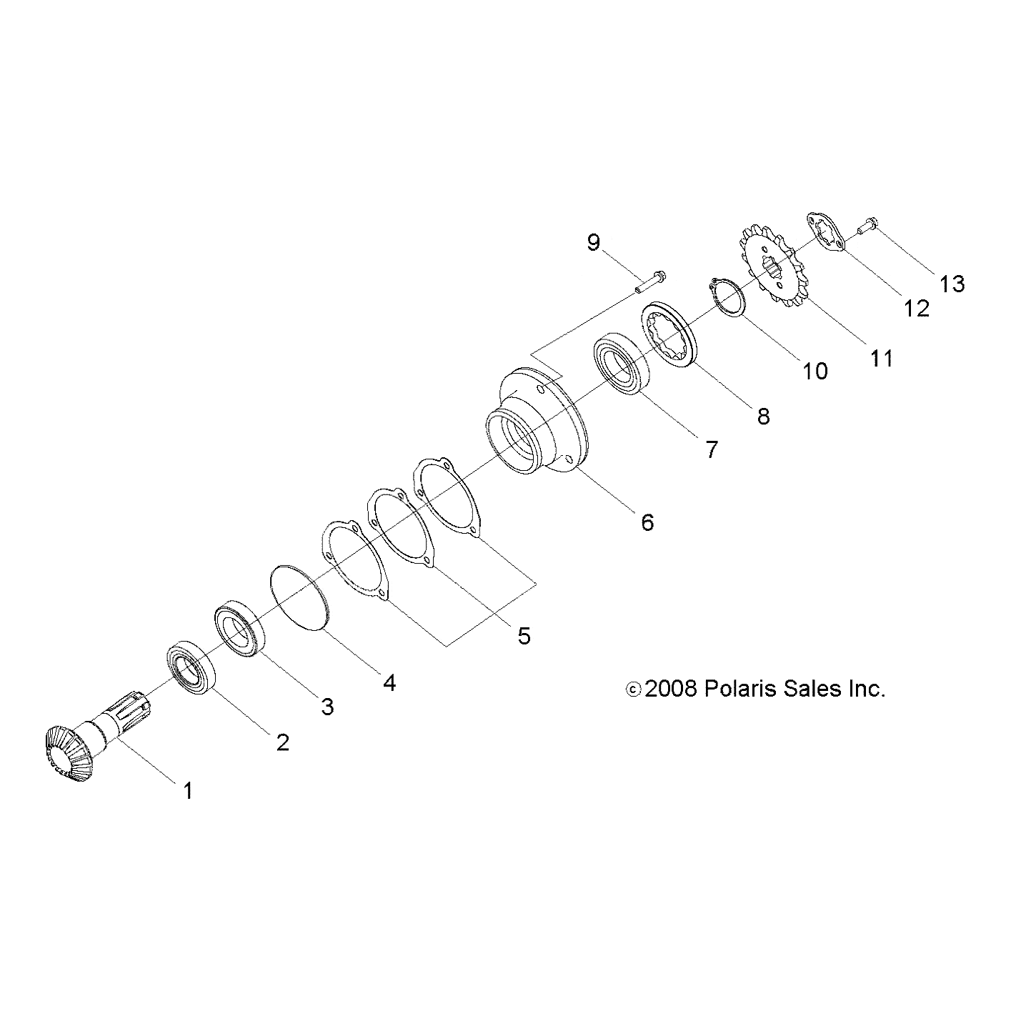 Gear Shaft Collar by Polaris 454537 OEM Hardware P454537 Off Road Express