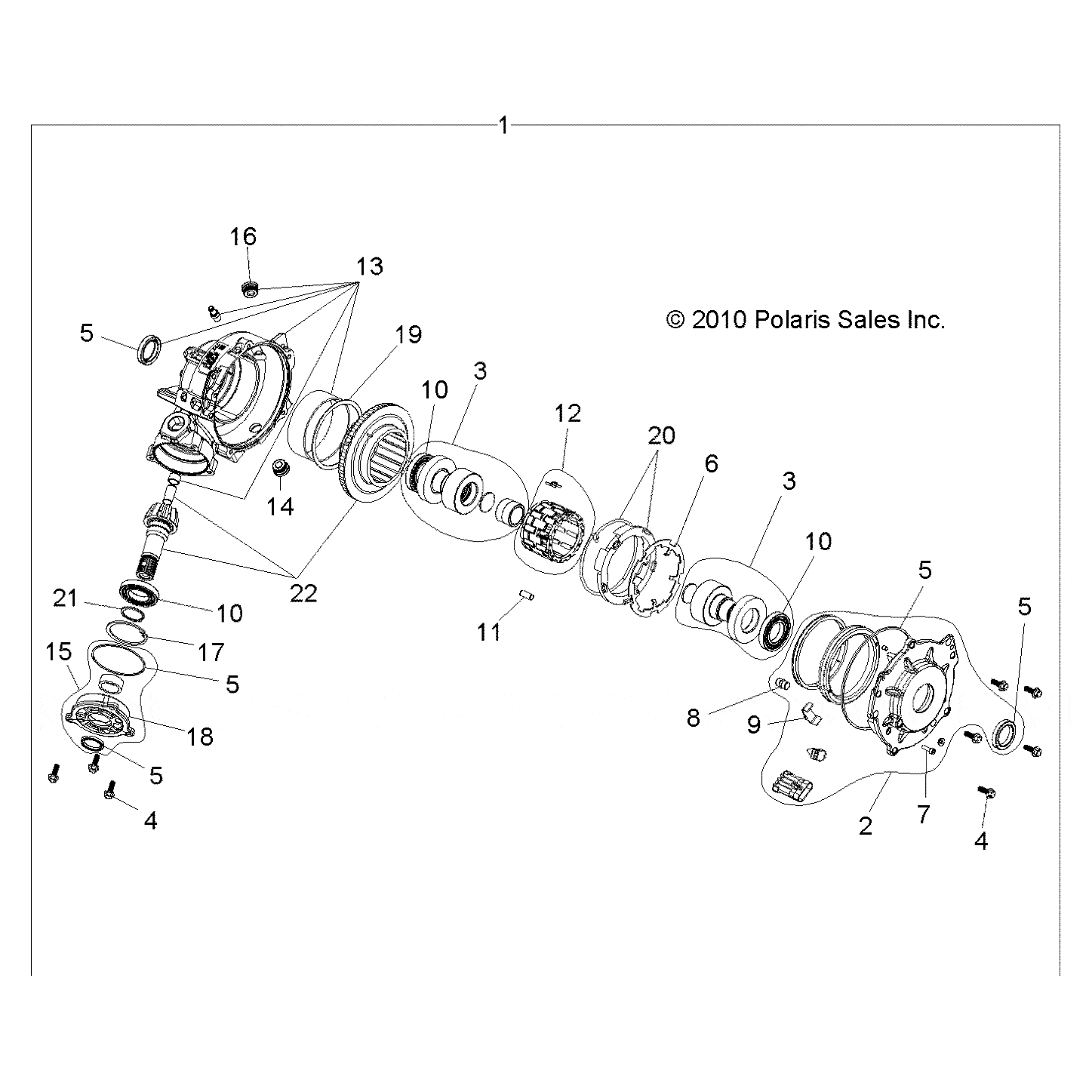 Gearcase Assembly by Polaris 3234411 OEM Hardware P3234411 Off Road Express Drop Ship