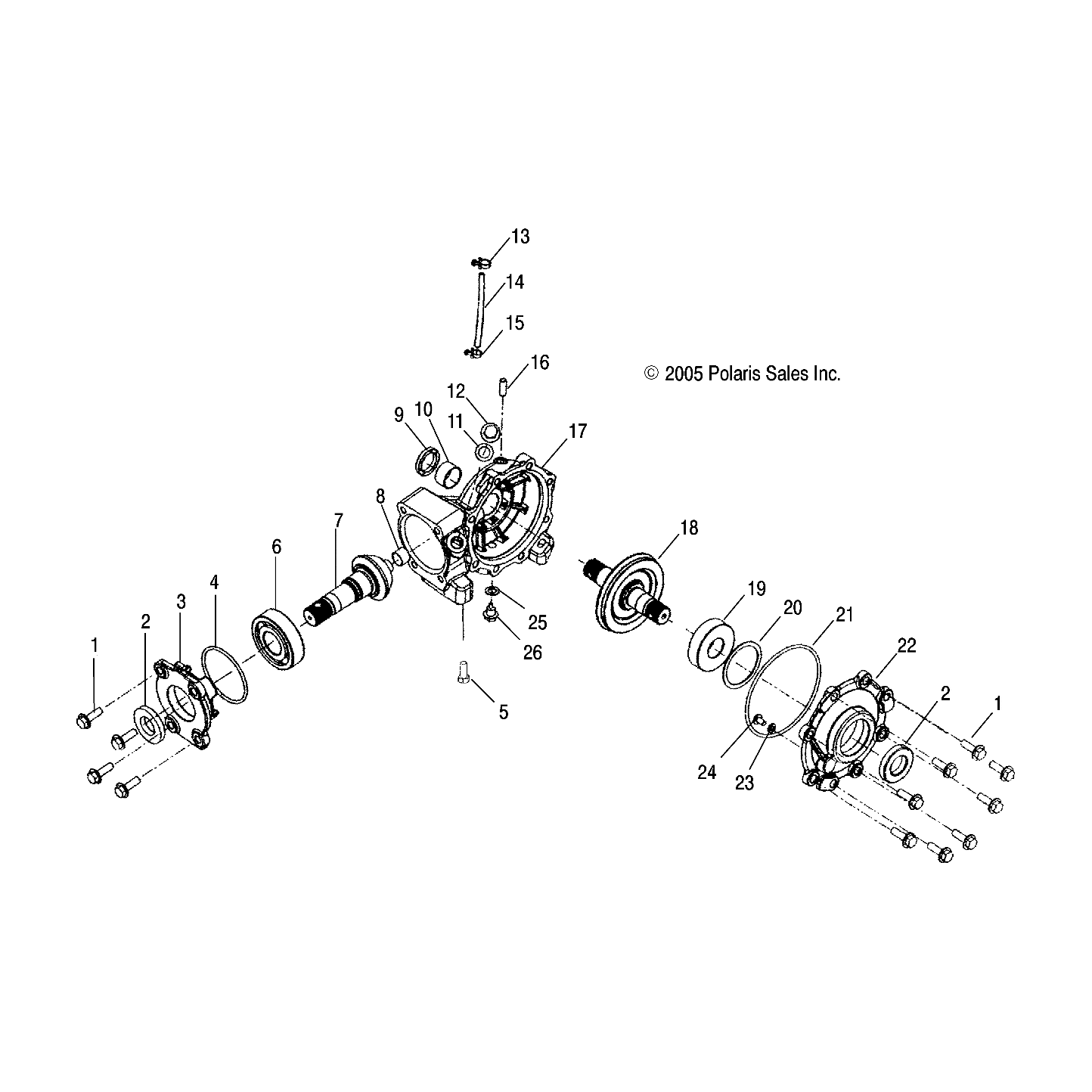 Gearcase Assembly, Front by Polaris 1341323 OEM Hardware P1341323 Off Road Express Drop Ship