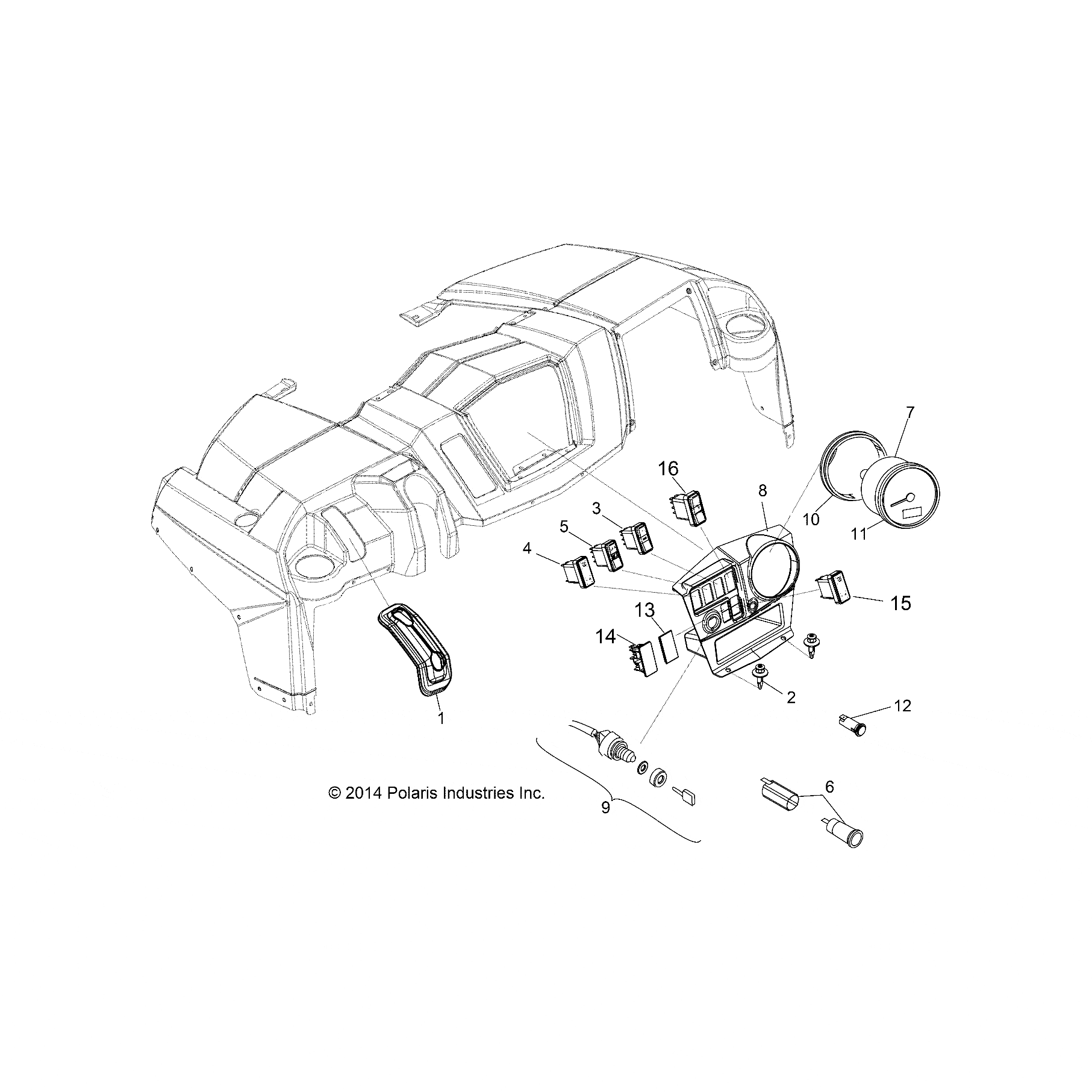 Glow Plug Indicator by Polaris 4013012 OEM Hardware P4013012 Off Road Express