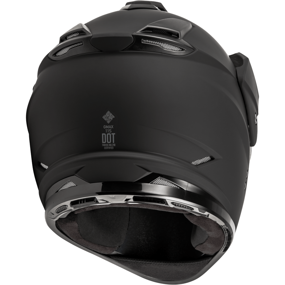 dual sport snowboard helmet GMAX A41100076 GM-11S Snow Helmet W/ Elec Shield Matte Black LG