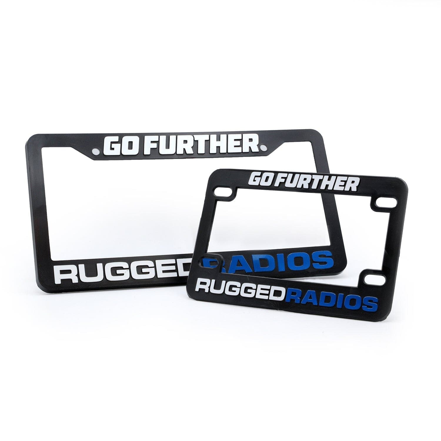 Go Further Rugged Radios License Plate Frames For Cars, Trucks, And Motorcycles by Rugged Radios Rugged Radios