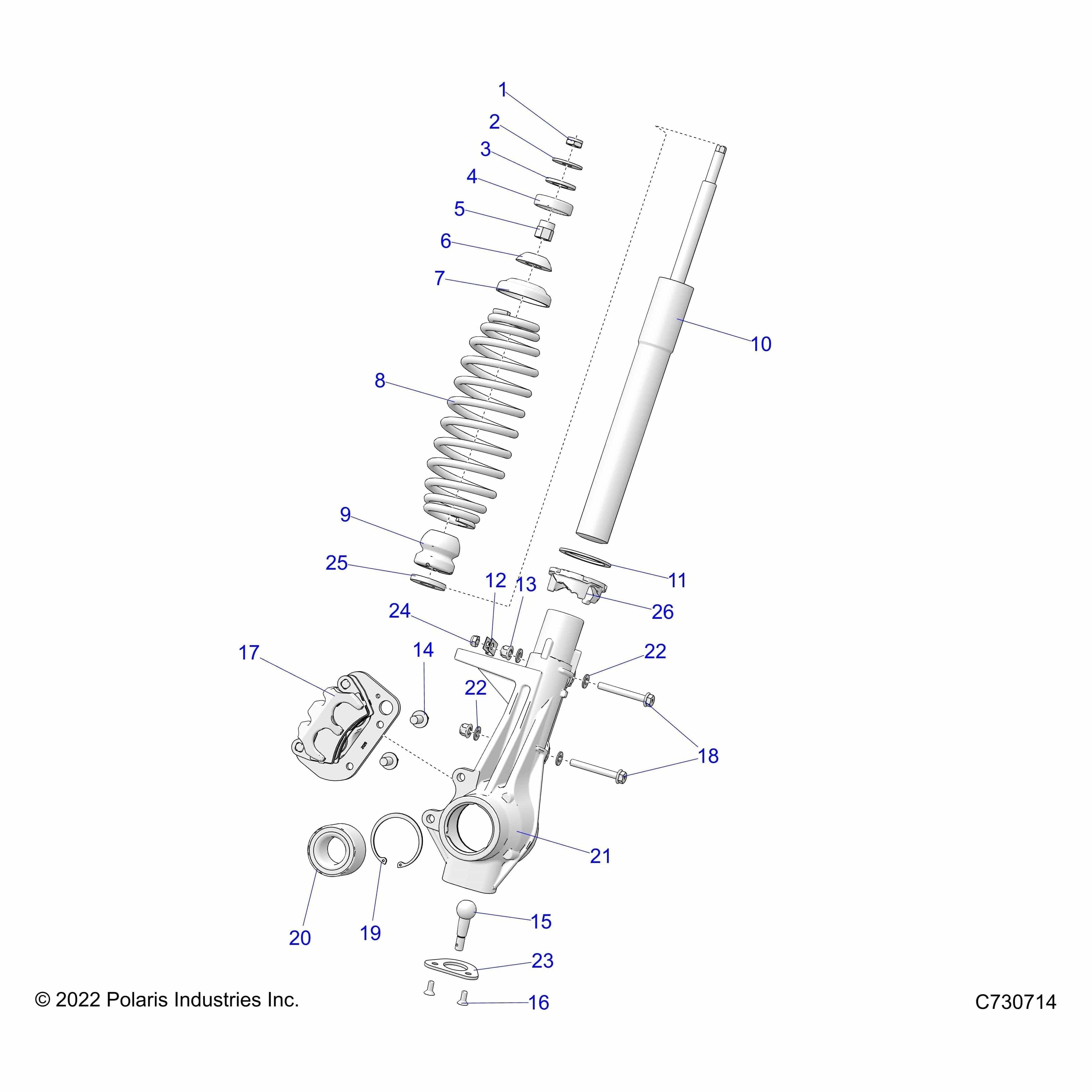 Greaseless Strut Ball Joint by Polaris 7061158 OEM Hardware P7061158 Off Road Express
