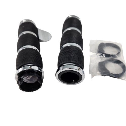 Grips Air Cushion Chrome W/Throttle Assist by Avon Grips MT-AIR-90-CH-B Grips