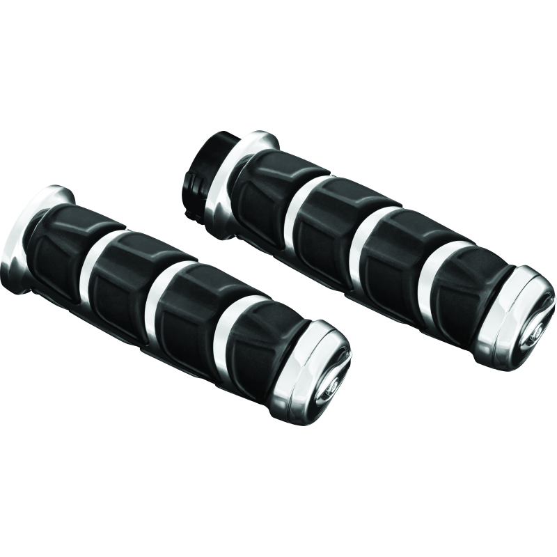 Grips Kinetic Chrome by Kuryakyn kur6375 Grips