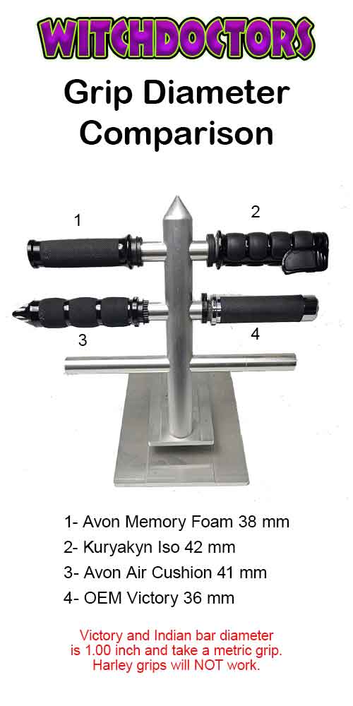 Grips V-Twin Lock-On™ Hart-Luck Signature Full-Waffle for 1" Bars by ODI Grips