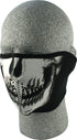 Western Powersports Facemask Glow-In-The-Dark Skull Half Face Mask by Zan WNFM002HG