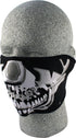 Western Powersports Facemask Chrome Skull Half Face Mask by Zan WNFM023H