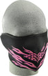 Western Powersports Facemask Pink Flames Half Face Mask by Zan WNFM054H