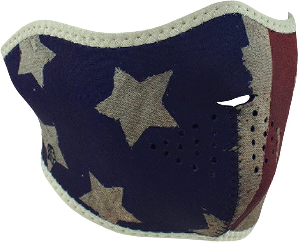 Western Powersports Facemask Patriot Half Face Mask by Zan WNFM408H