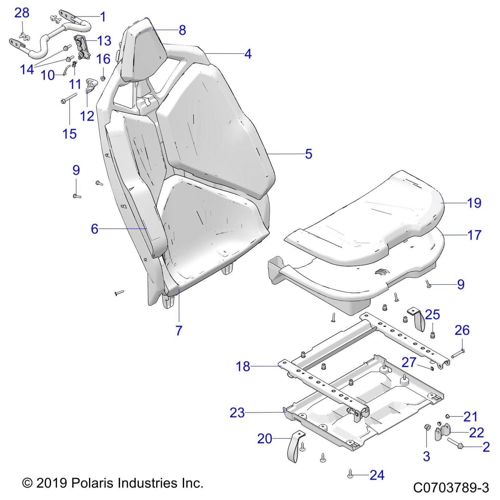 Handle-Latch,Rear Seat,Blk by Polaris 5456202-070 OEM Hardware P5456202-070 Off Road Express